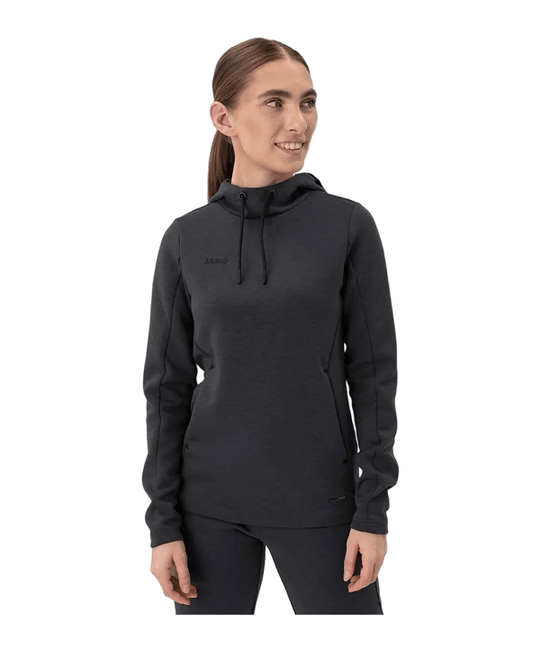 JAKO Premium Basic Sweatshirt à capuche Femmes Gris C021 - gris
