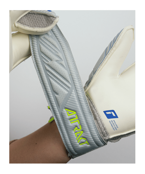 Reusch Attrakt Grip Finger Support TW-Handschuh Junior Grau Gelb F6016 - grau
