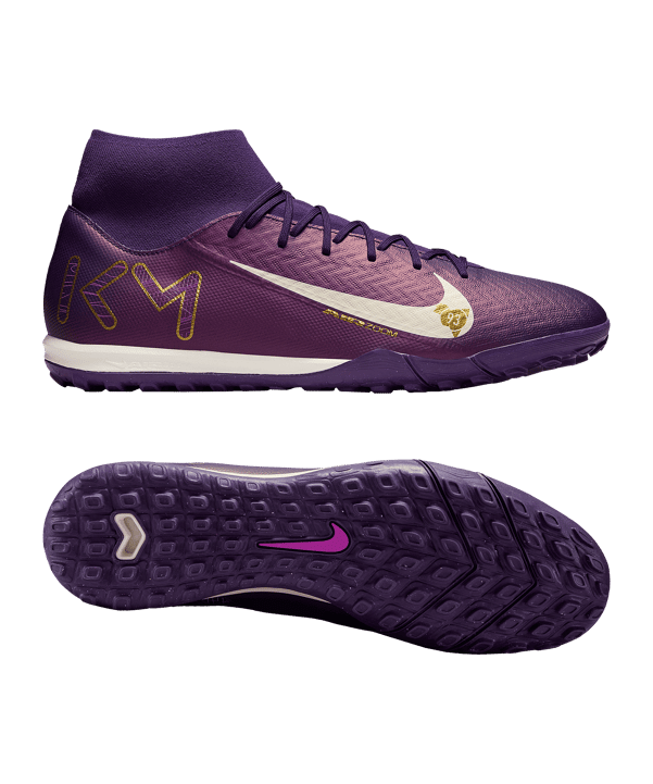 Nike Air Zoom Mercurial Superfly X Academy TF Kylian Mbappe Signature Lila F500 - lila