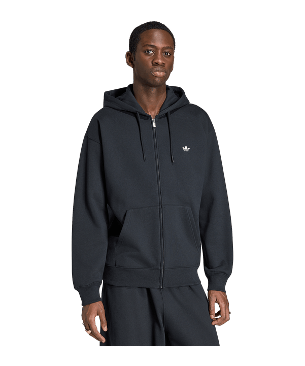 adidas Originals Trefoil Essentials Loose Giacca con cappuccio Nero - nero