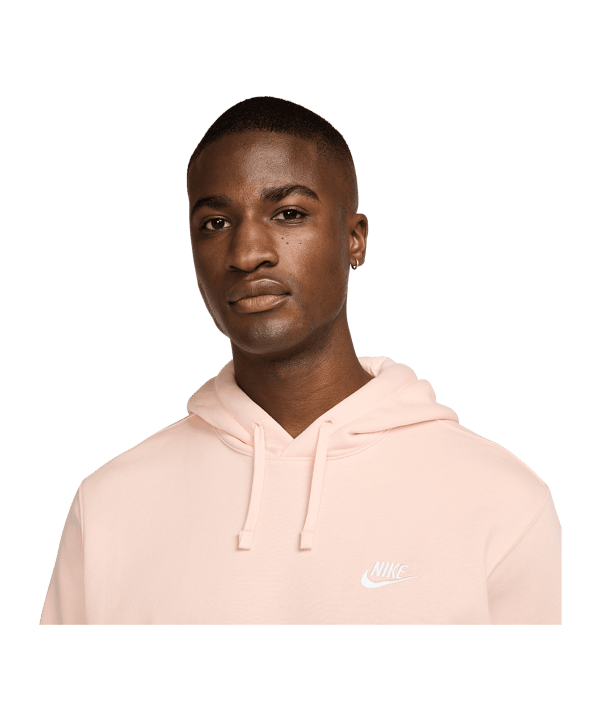 Nike Club Fleece Hoody Orange F664 - rosa