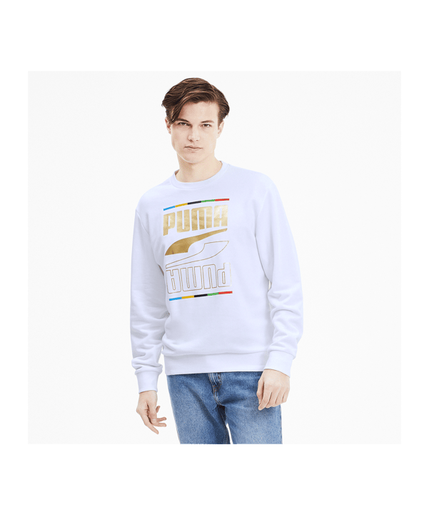 PUMA Rebel 5 Continents Tr Sweatshirt Weiß F002 - weiss