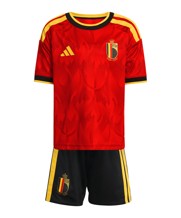 adidas Belgien Trikot Set Home WM 2026 Kids Rot - rot