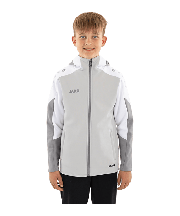 JAKO Dynamic Kapuzenjacke Kids Grau F837 - grau