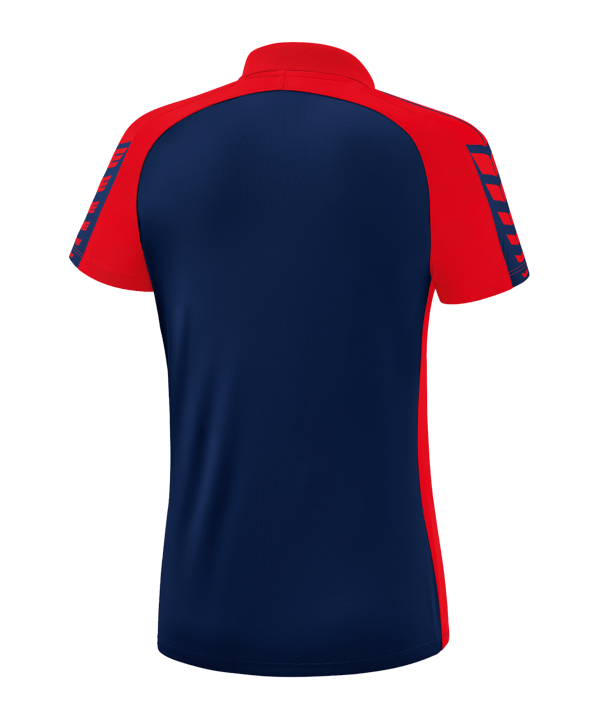 Erima Six Wings Poloshirt Damen Blau Rot - blau