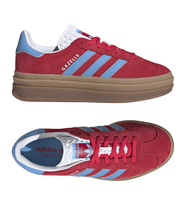 adidas Originals Gazelle Bold Damen Pink Blau - rot