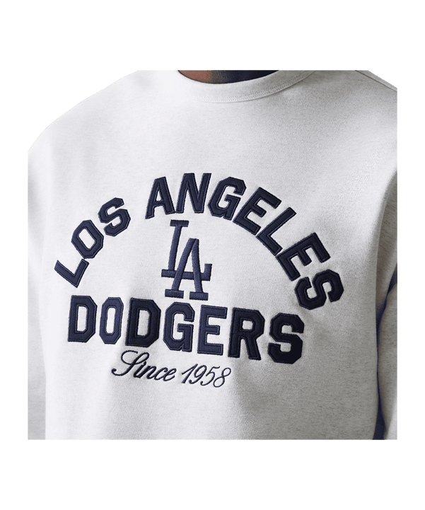 New Era MLB Heritage Oversized Los Angeles Dodgers Sweatshirt Grau - grau