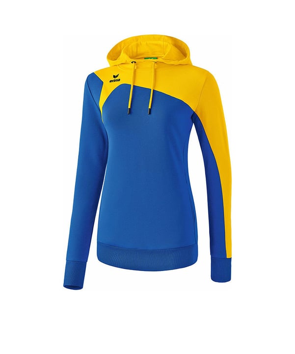 Erima Club 1900 2.0 Kapuzensweat Damen Blau Gelb - blau