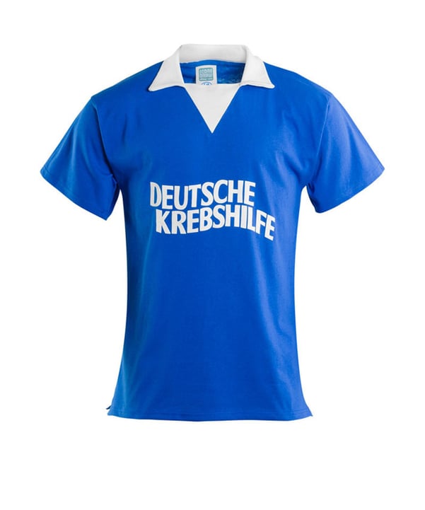 FC Schalke 04 Retro Trikot Deutsche Krebshilfe - blau
