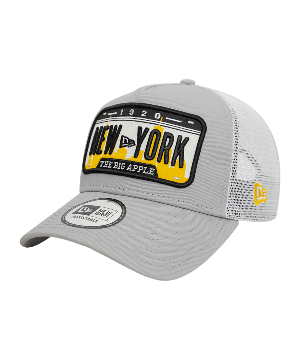New Era New York Plate Trucker Cap Grau - grau
