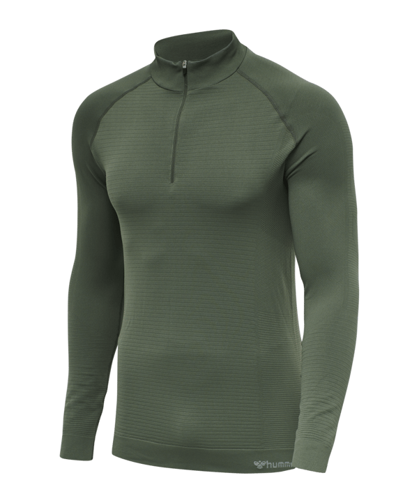 Hummel hmlstroke Seamless HalfZip Sweatshirt F6173 - gruen