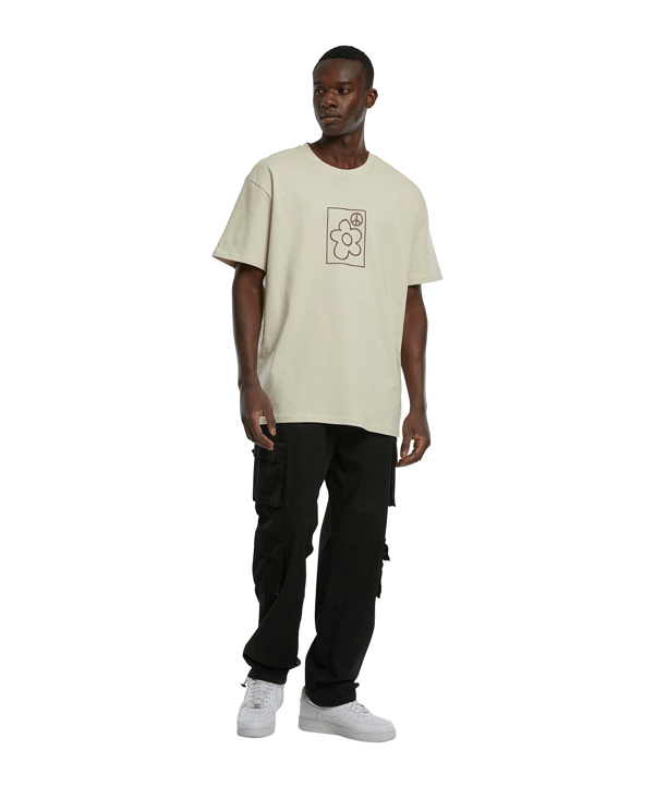 Mister Tee More Peace O T-Shirt Beige - beige