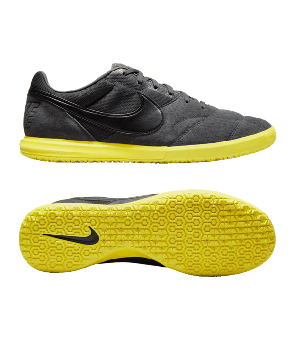 Nike Premier II Sala IC Grau Schwarz Gelb F007 - grau