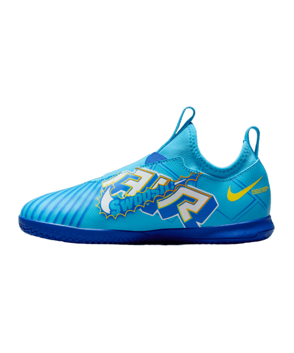 Nike Jr Air Zoom Mercurial Vapor XV Academy IC Halle Mbappe Signature Kids Blau F400 - blau