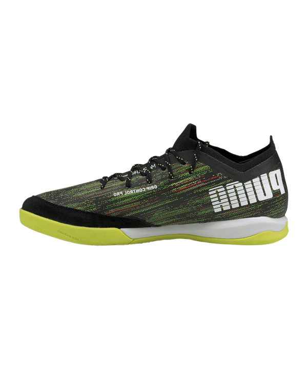 PUMA ULTRA Game On 1.2 Pro Court Schwarz Weiss Gelb F01 - schwarz