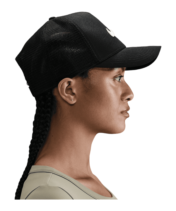 Nike Swoosh Rise Cap Schwarz F010 - schwarz