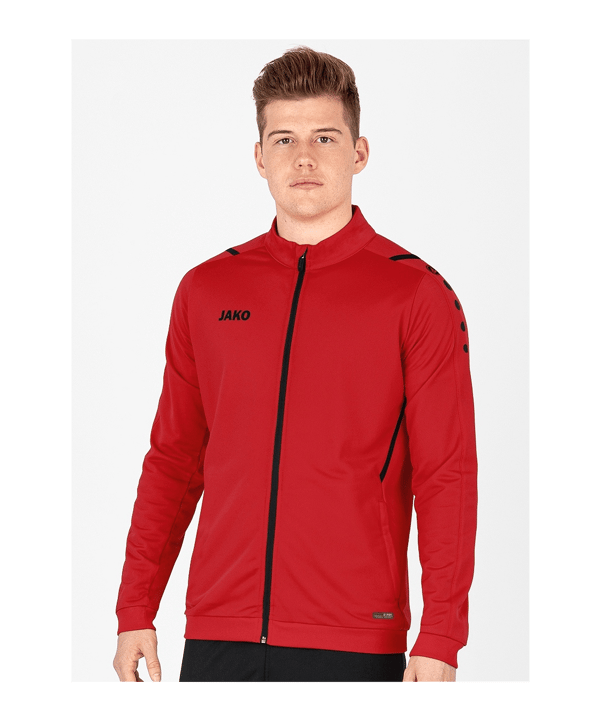 JAKO Challenge Polyesterjacke Rot Schwarz F101 - rot