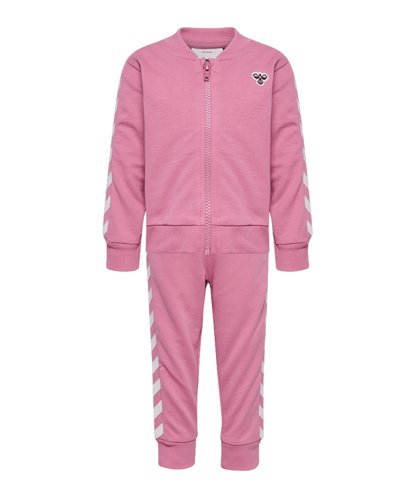 Hummel Mini Reg Chevron Set Trainingsanzug Kids Rosa F3203 - rosa