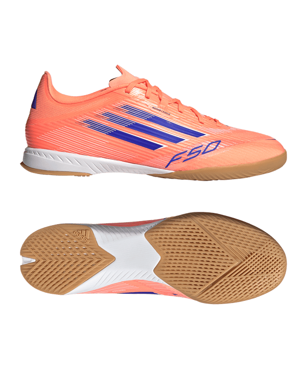 adidas F50 League IN Coral Blaze Orange - orange