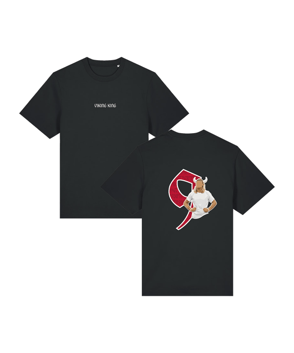 11teamsports Norwegen "VIKING KING" T-Shirt WM 2026 Schwarz - schwarz