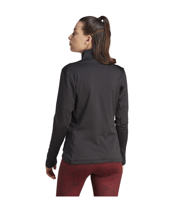 adidas Terrex Fleece Jacke Damen Schwarz Black - schwarz