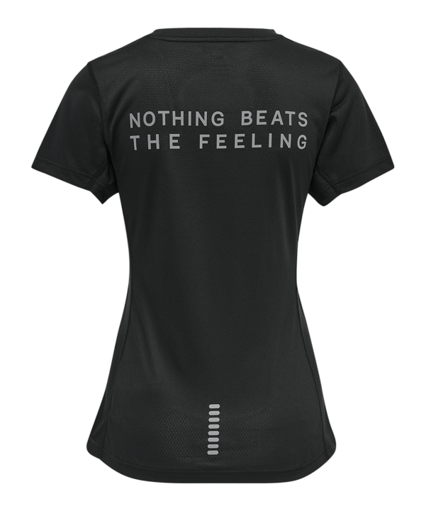 Newline Statement T-Shirt Running Damen F2001 - schwarz