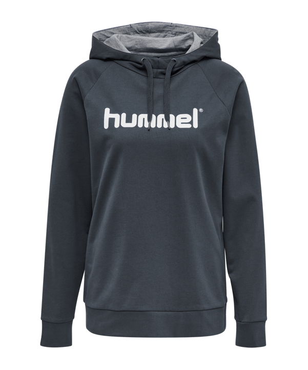 Hummel Cotton Logo Hoody Damen Blau F8571 - blau