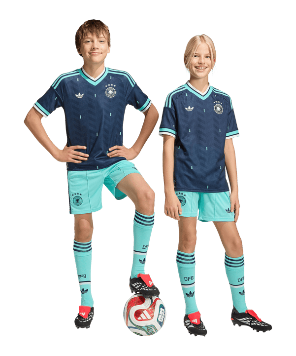 adidas DFB Deutschland Short Away WM 2026 Kids Türkis - tuerkis
