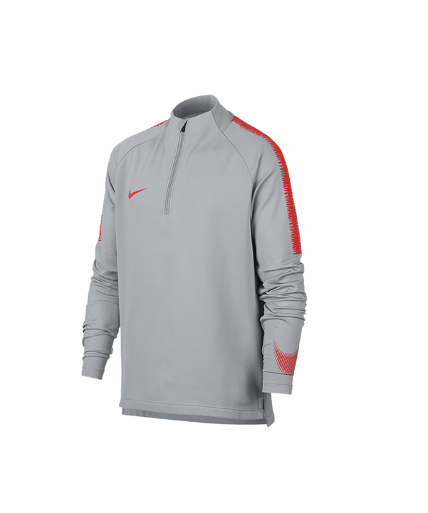Nike Dry Squad Drill Top langarm Kids Grau F060 - grau