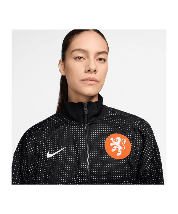 Nike KNVB Niederlande Anthem Jacke Damen Schwarz F010 - schwarz