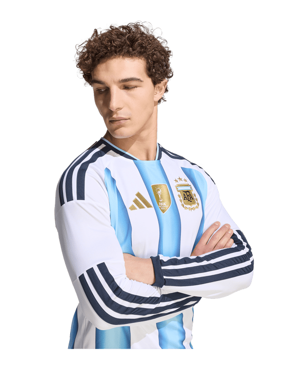 adidas Argentinien Trikot Langarm Home WM 2026 Weiß - weiss