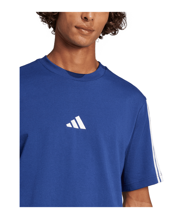 adidas Essentials 3 Stripes T-Shirt Blau - blau