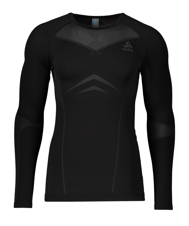 Odlo Performance Fundamentals Light L/S Crew Underwear Shirt Schwarz - schwarz
