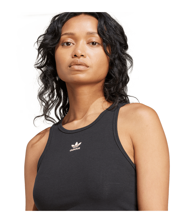 adidas Originals Essential Rib Tanktop Damen Schwarz - schwarz