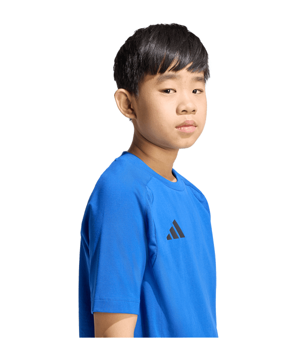 adidas Tiro Travel T-Shirt Kids Blau - blau