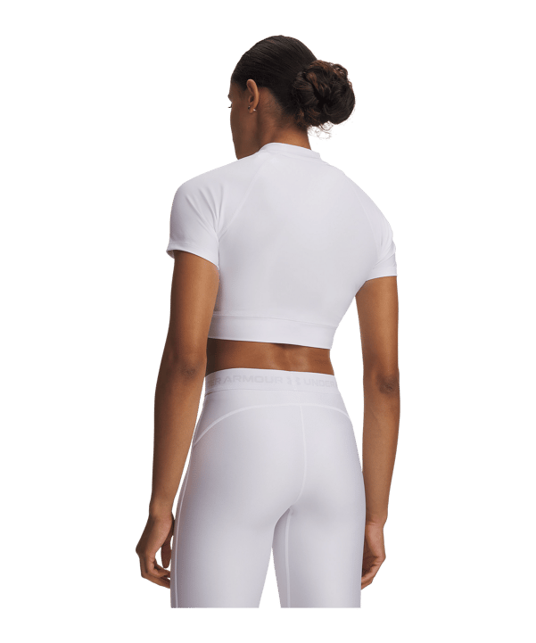 Under Armour HeatGear Crop Mock Damen Weiß F100 - weiss
