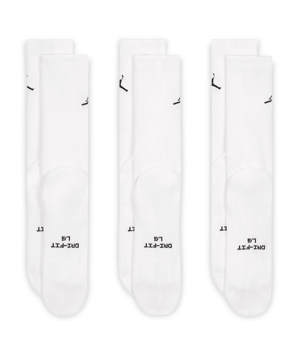 Jordan Everday Crew 3er Pack Sokken Wit K100 - wit
