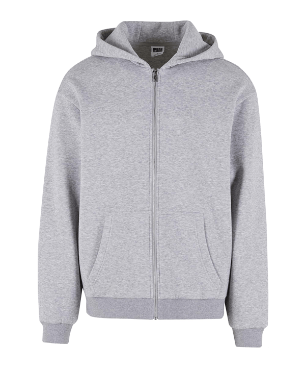 Urban Classic Fluffy Kapuzenjacke Grau - grau