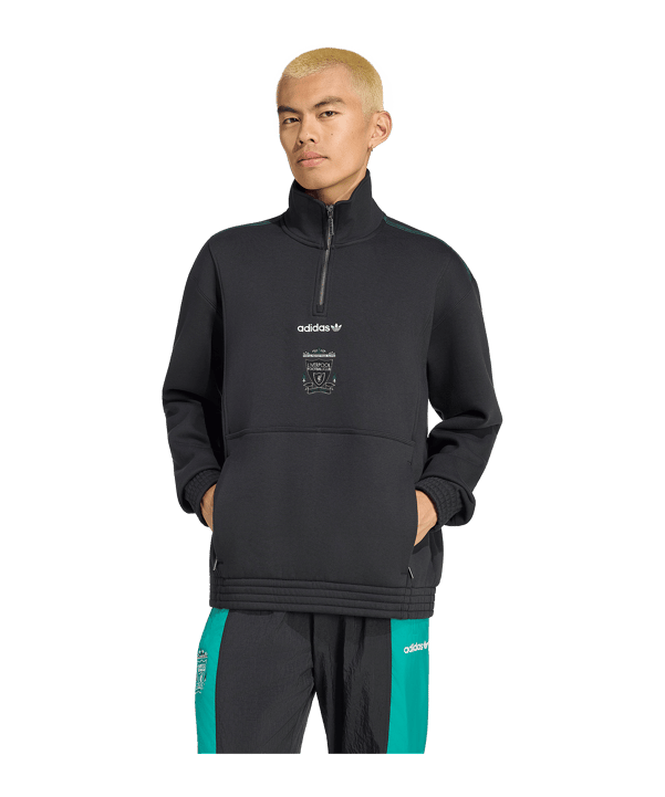 adidas Liverpool FC EQT Half Ritssluiting Zwart - zwart