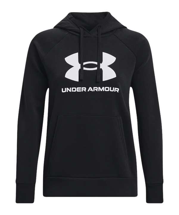Under Armour Rival Fleece Big Logo Hoody Damen Schwarz F001 - schwarz