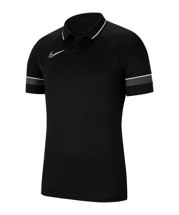 Nike Academy 21 Poloshirt Schwarz Weiss F014 - schwarz