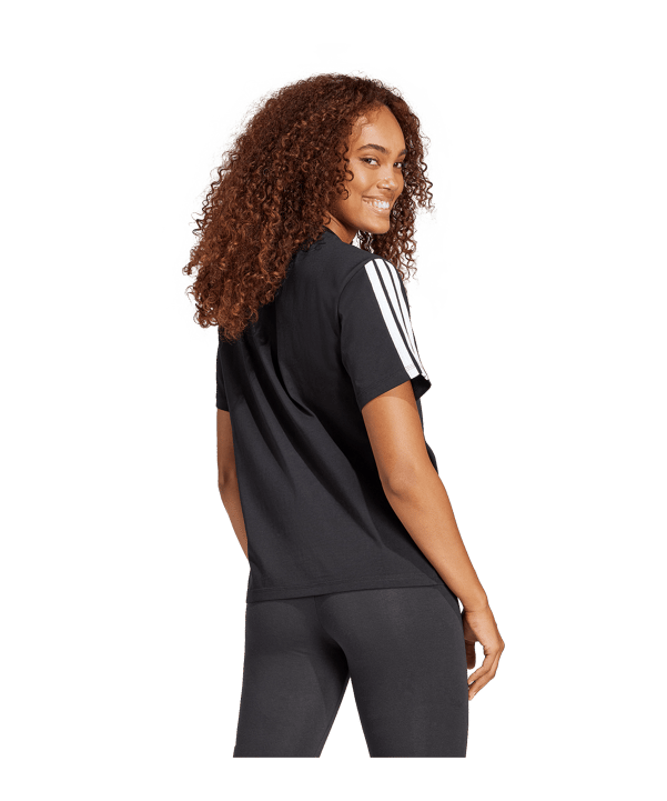 adidas Essentials 3 Stripes T-Shirt Damen Schwarz - schwarz