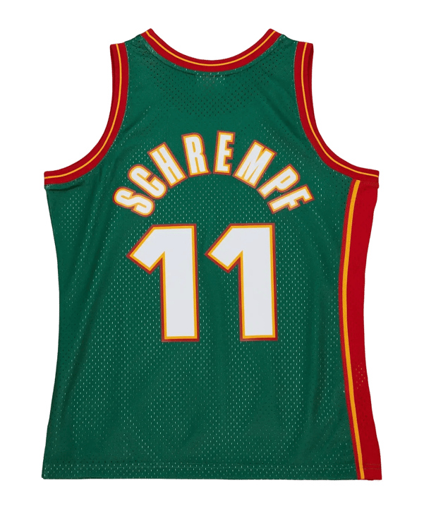Mitchell and Ness Seattle Supersonics NBA Shawn Kemp 1995 Trikot Grün