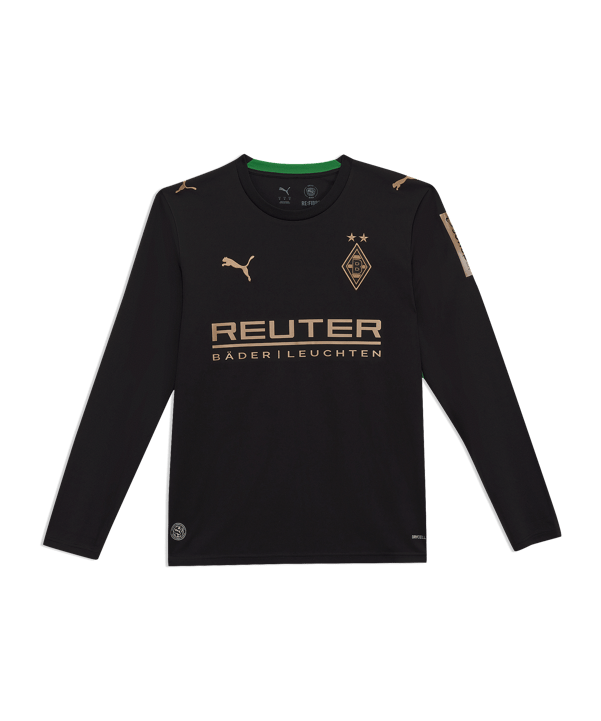 PUMA Borussia Mönchengladbach Replica Trikot Langarm Away 2026/2027 Schwarz F02 - schwarz