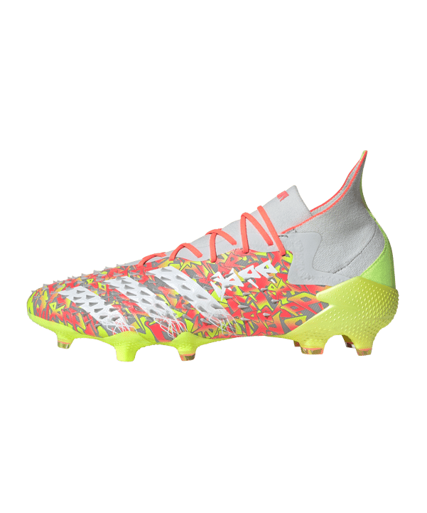 adidas Predator FREAK.1 FG NumbersUp Grau Gelb Rot - grau