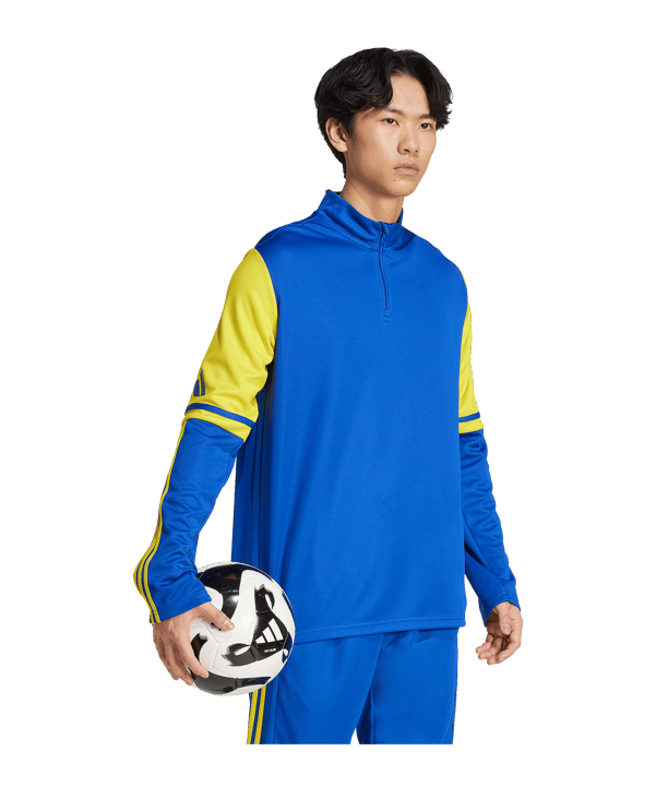 adidas Squadra 25 HalfZip Sweatshirt Blau Gelb - blau