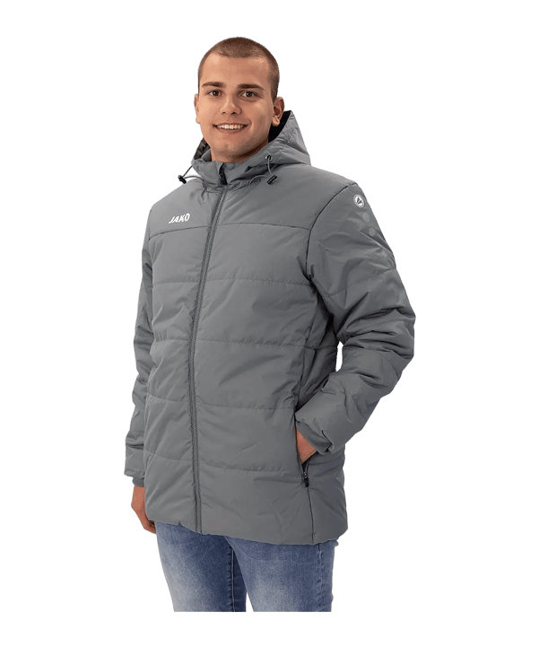 JAKO Team Veste à capuche Gris C840 - gris