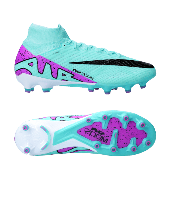 Nike Air Zoom Mercurial Superfly IX Elite AG-Pro Peak Ready Grün Pink Schwarz F300 - gruen