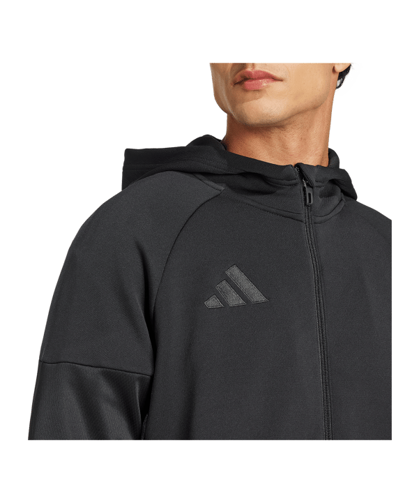adidas Tiro 25 Travel Kapuzenjacke Schwarz - schwarz