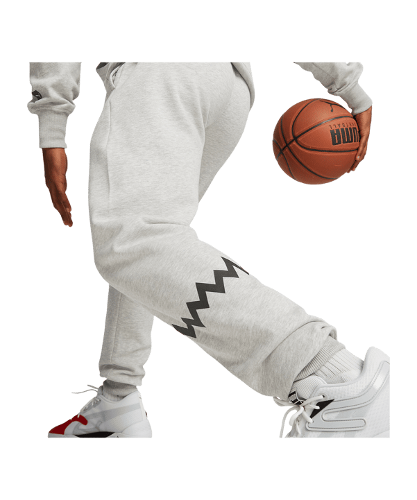 PUMA Hoops Team Sweat Jogginghose Grau F03 - grau
